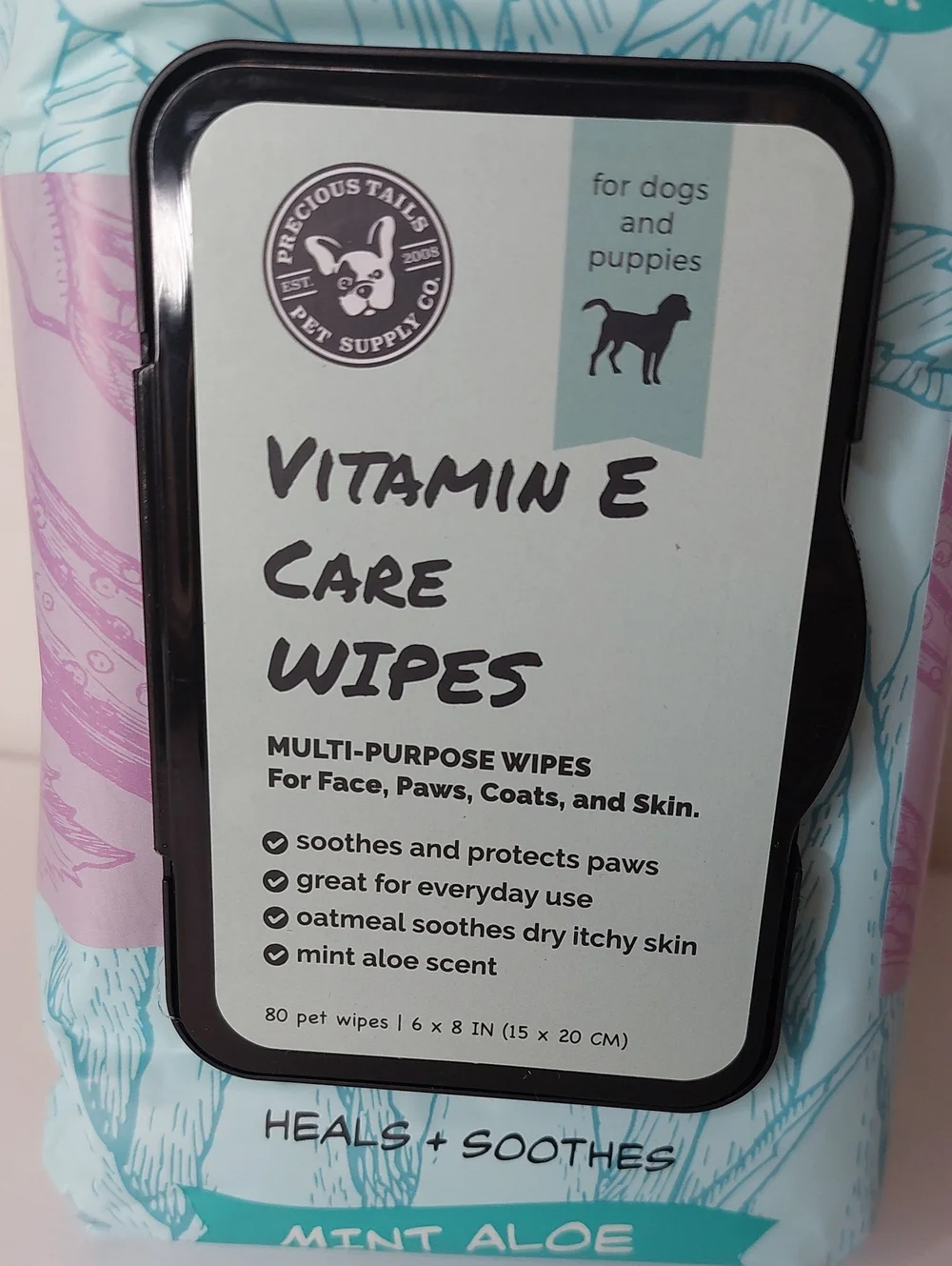 3 Pk Pet Wipes Vitamin E Care Wipes - Mint Aloe, Cucumber Aloe & Fragrance Free